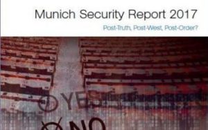 Mnichovská bezpečnostní konference 2017 řeší rozpad světového pořádku. 1