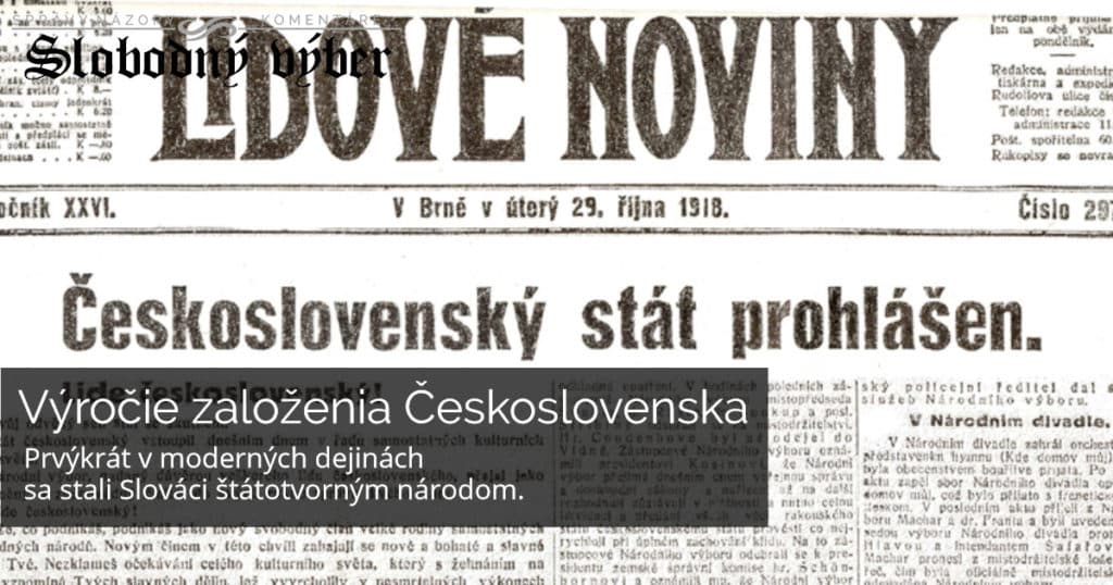 Výročie založenia Československa 1