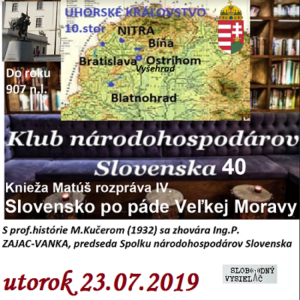 Klub národohospodárov Slovenska 40