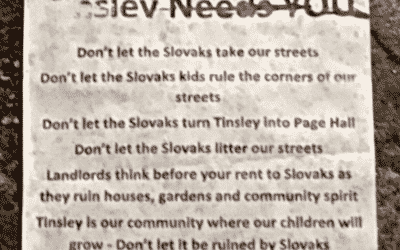 Preč so Slovákmi: V anglickom Sheffielde broja proti Rómom zo Slovenska.