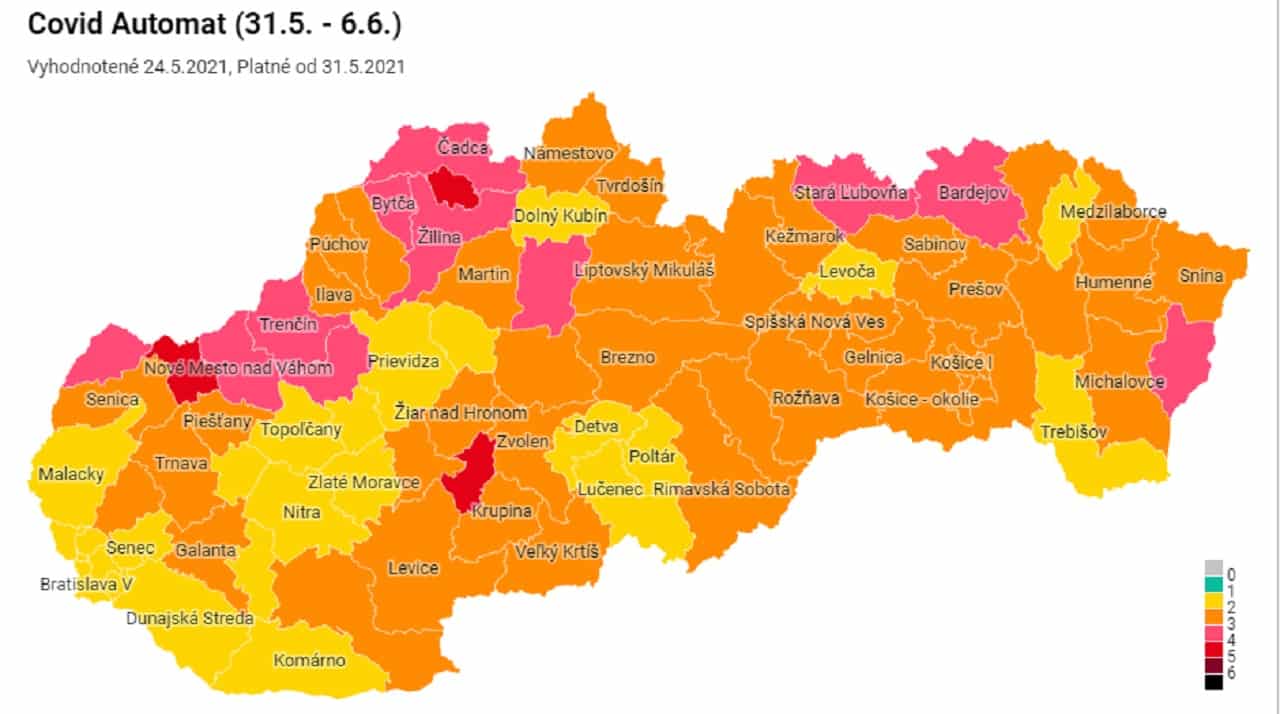 Väčšina okresov je od pondelka v oranžovej fáze. Podmienky pre pendlerov a karanténne opatrenia na vstup na Slovensko sa od pondelka menia. 1