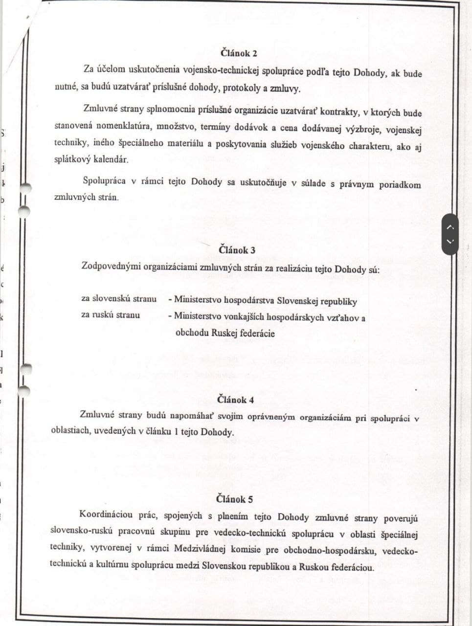 Kópia zmluvy o vojensko-technickej spolupráci medzi SR a Ruskom z roku 1997 2